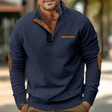 Davenport –  Pullover a mezze bottoni con tasca