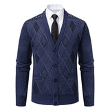 Preston – Cardigan con motivo a rombi