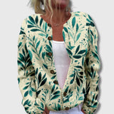 Nicolette – Cardigan elegante con motivo a foglie