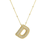 Savannah | Collana con Lettera a Bolla in Diamante
