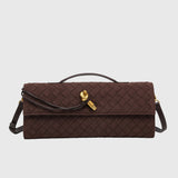 Cherry | Clutch in Suede Intrecciato di Lusso