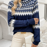 Ella | Maglione Elegante a Maglia Geometrica
