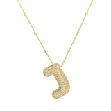 Savannah | Collana con Lettera a Bolla in Diamante