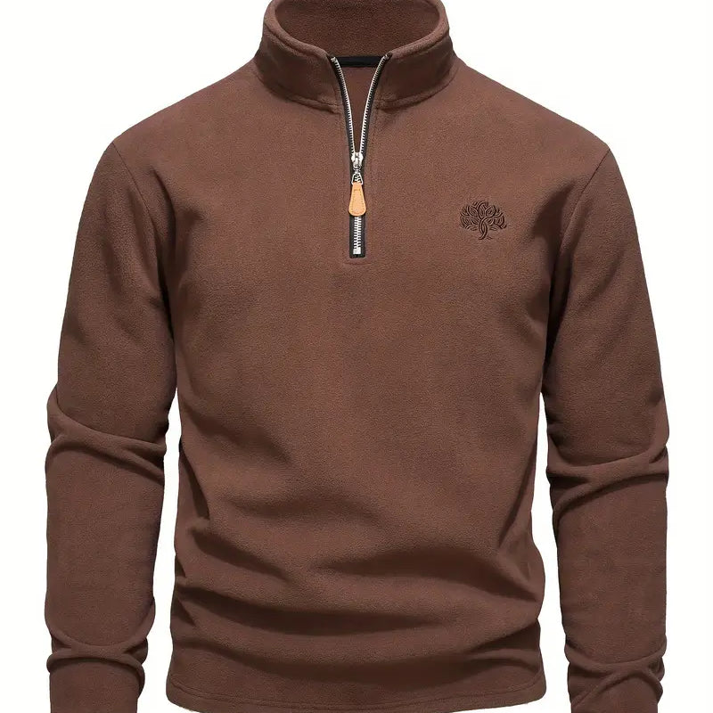 Langford – Pullover in Fleece con Mezzo Zip
