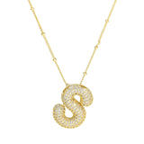 Savannah | Collana con Lettera a Bolla in Diamante