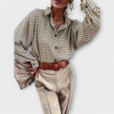 Ashley - Blusa vintage a manica lunga