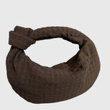 Celeste | Borsa Media Suede Intrecciata con Nodo