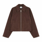 VALIRA Giacca Zip in Finta Suede