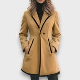 Morenza – Cappotto bianco con bordi neri