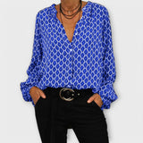 Zara - Blusa alla moda con scollo a V e maniche lunghe