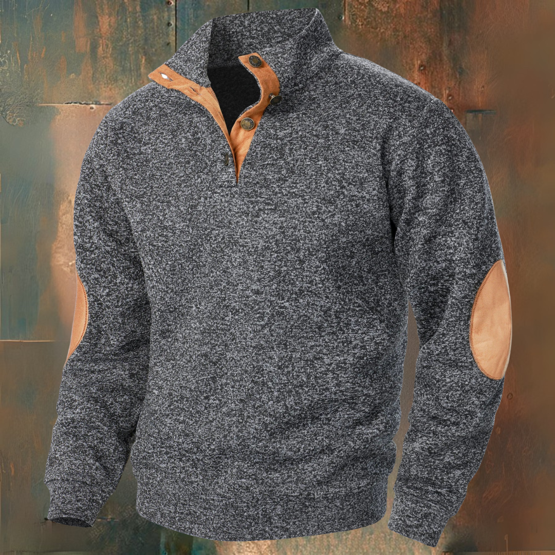 René | Maglione con dettagli in pelle scamosciata