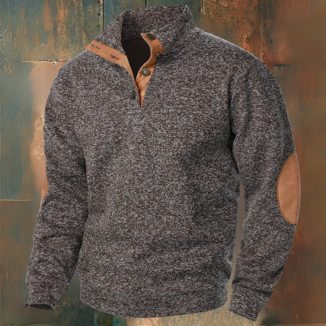 René | Maglione con dettagli in pelle scamosciata
