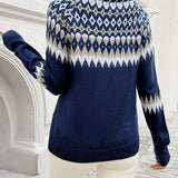 Ella | Maglione Elegante a Maglia Geometrica