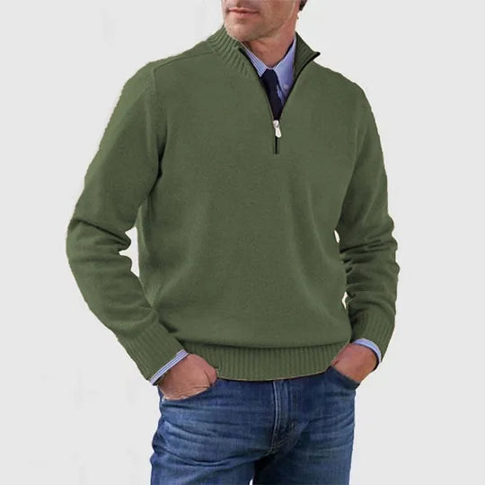 Howard  –  Pullover a mezza zip raffinato