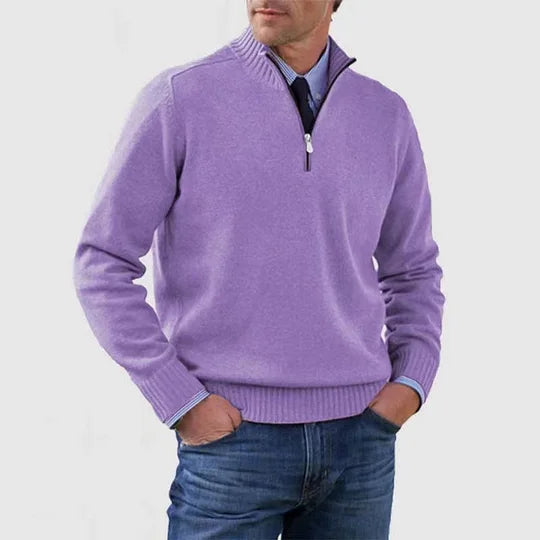 Howard  –  Pullover a mezza zip raffinato