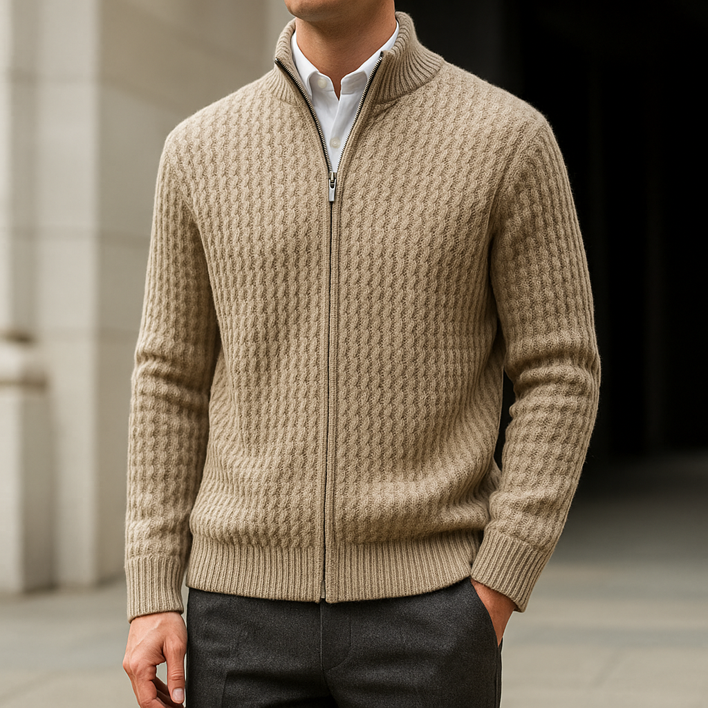 Belmont –  Pullover con zip in merino
