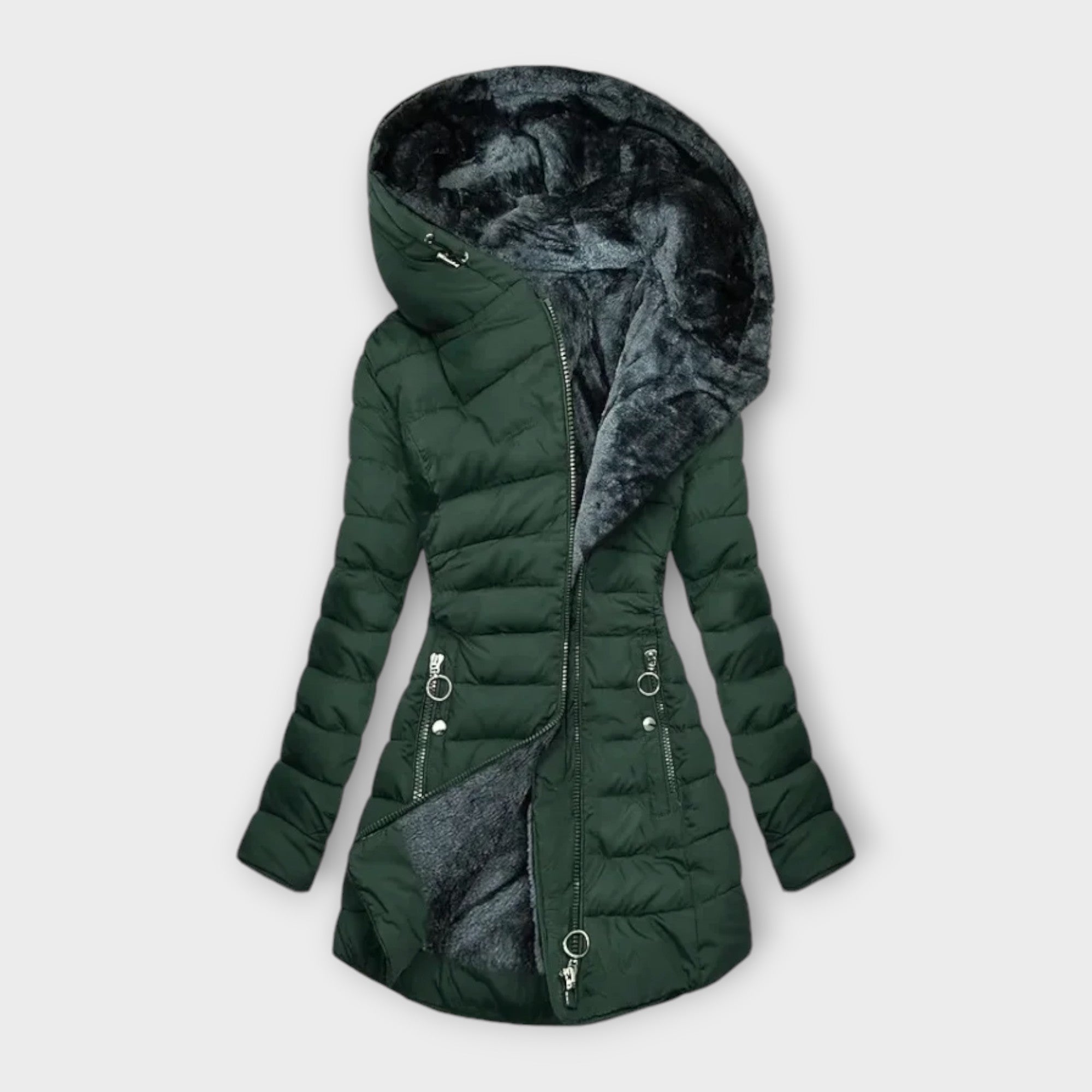 BEATRICE | CAPPOTTO INVERNALE CALDO CON FODERA INTERNA IN ECOPELUCHE