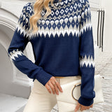 Ella | Maglione Elegante a Maglia Geometrica