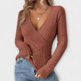 Emily - T-shirt a righe con dettaglio torciglione