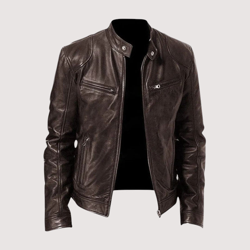 Marc - Giacca In Pelle Da Uomo Elegante E Versatile Qualità
