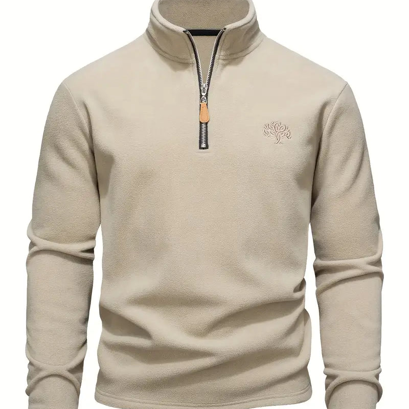 Langford – Pullover in Fleece con Mezzo Zip