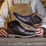 Aaron - Stivali In Pelle Vintage Per Uno Stile Senza Tempo