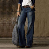 Cess - Pantaloni in Denim con Gamba Larga