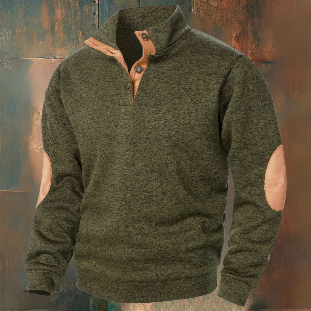 René | Maglione con dettagli in pelle scamosciata
