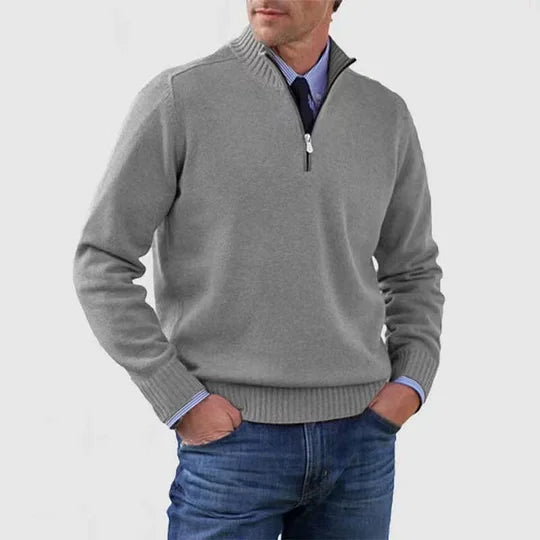Howard  –  Pullover a mezza zip raffinato