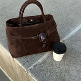Rebecca | Borsa a Spalla in Pelle Scamosciata Luxe