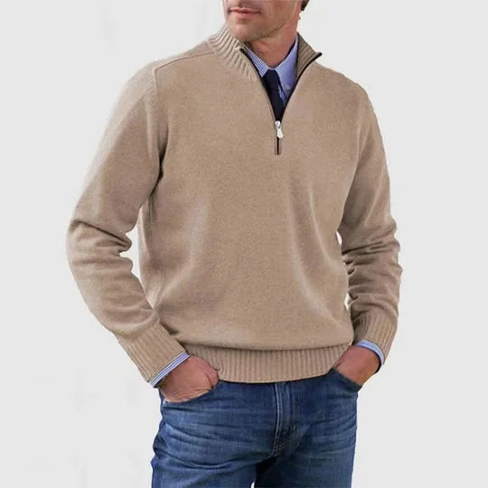 Howard  –  Pullover a mezza zip raffinato