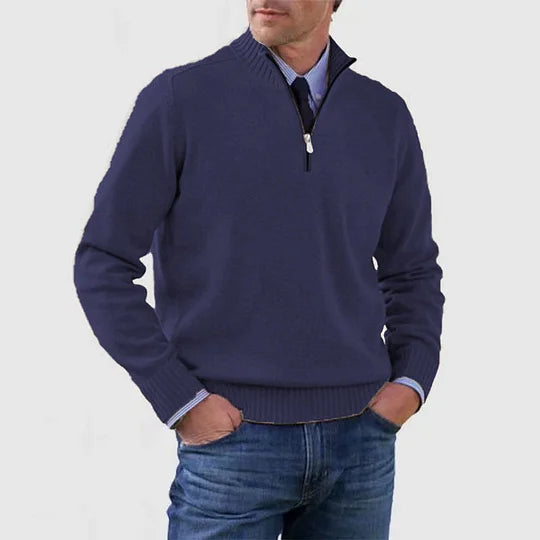 Howard  –  Pullover a mezza zip raffinato