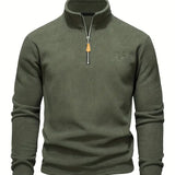 Langford – Pullover in Fleece con Mezzo Zip