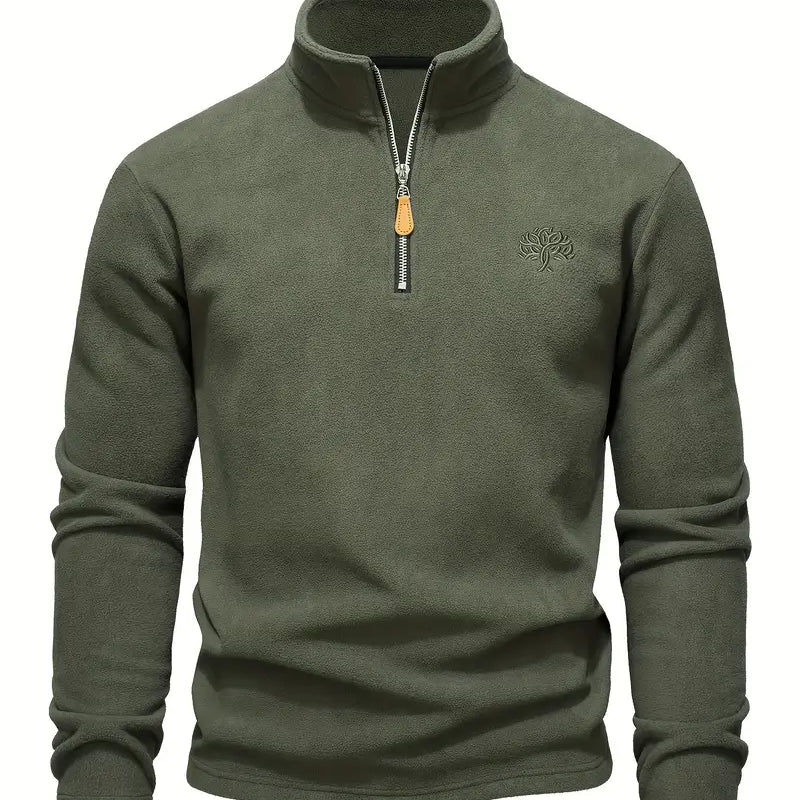 Langford – Pullover in Fleece con Mezzo Zip