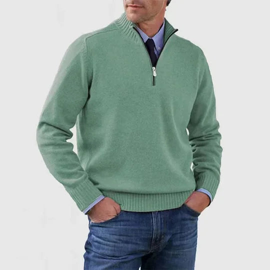Howard  –  Pullover a mezza zip raffinato