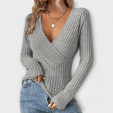 Emily - T-shirt a righe con dettaglio torciglione