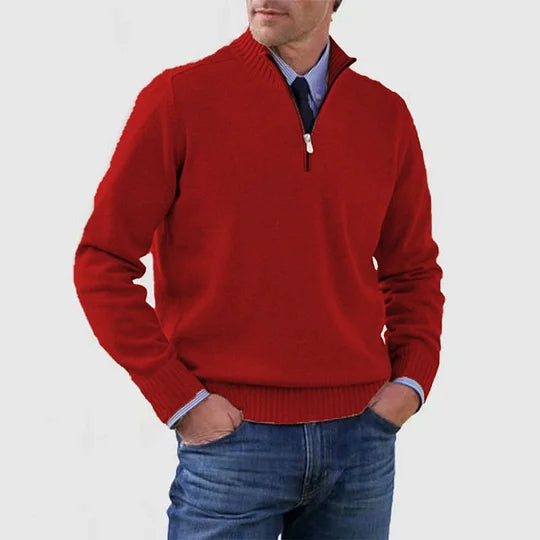 Howard  –  Pullover a mezza zip raffinato