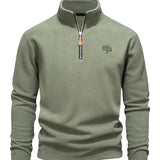 Langford – Pullover in Fleece con Mezzo Zip