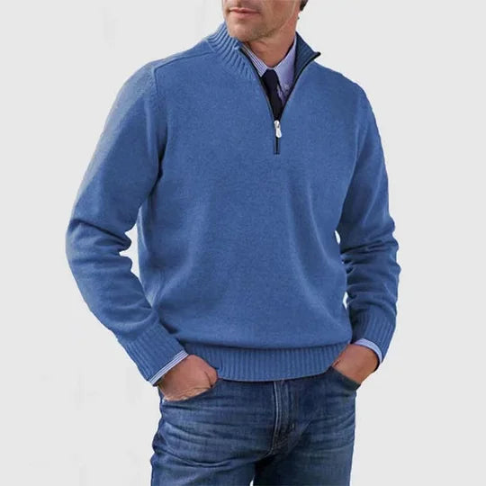 Howard  –  Pullover a mezza zip raffinato