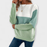 Clara - Pullover patchwork elegante in tre colori