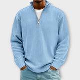 Lennart | Maglione con colletto alto a coste e zip