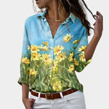 Tess | Camicetta da donna con maniche lunghe e stampa elegante
