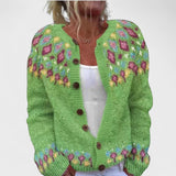 Lianne - Cardigan a maglia larga a fantasia chic