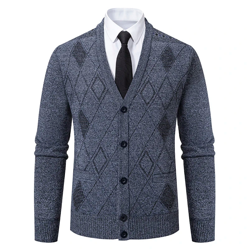 Preston – Cardigan con motivo a rombi