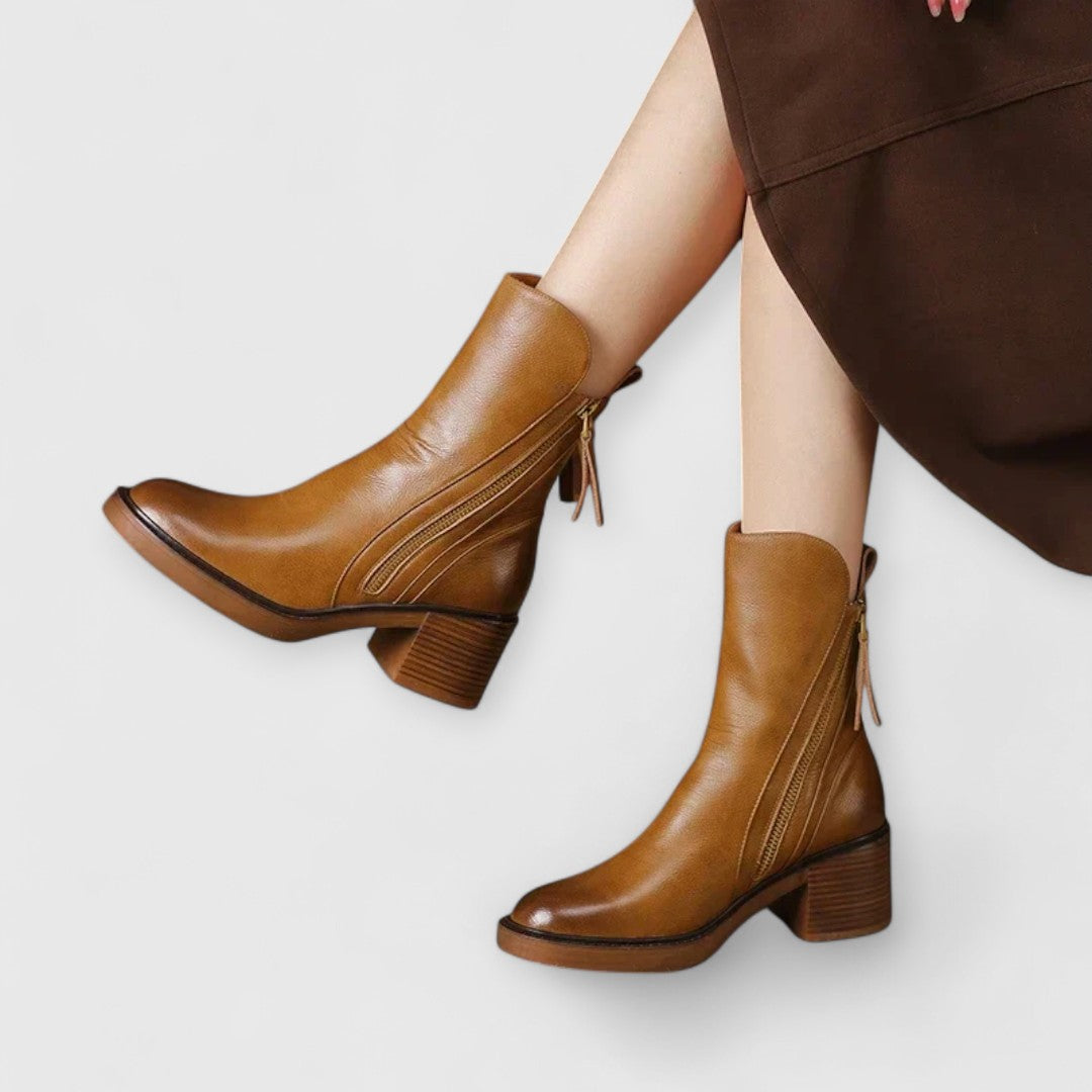 SERENE | Eleganti Stivaletti con Tacco a Blocco