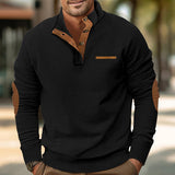 Davenport –  Pullover a mezze bottoni con tasca