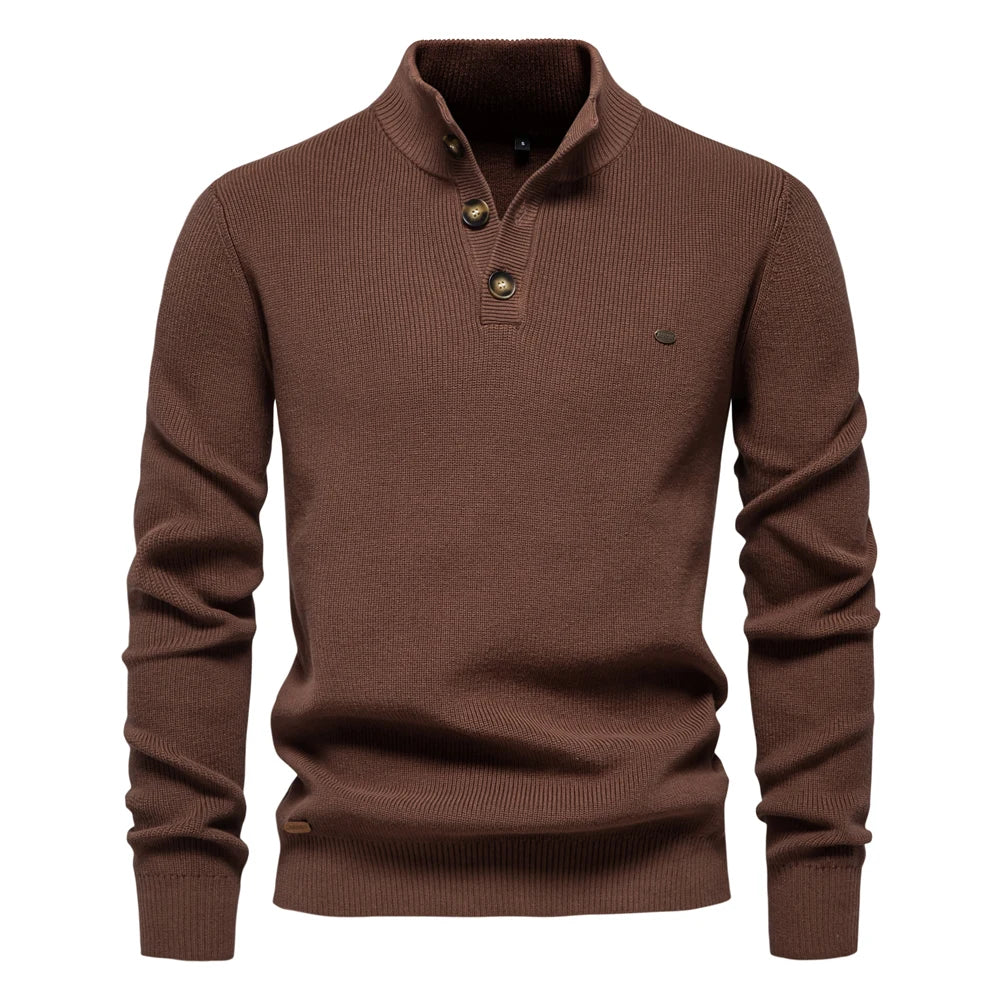 Lilian - Maglione da uomo con design a bottoni