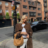 Molly trench coat in suede sintetico