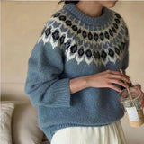 Sophie - Maglione Jacquard Raffinato Per Inverno Elegante