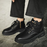 Ambrose - Stivali Casual Eleganti Con Lacci E Zip Robusti